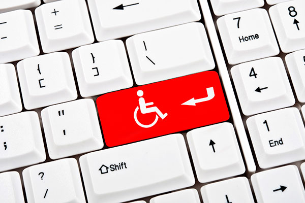 handicap symbol replacing enter key on keyboard