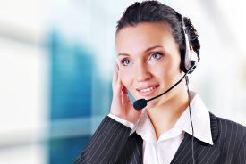 Female customer service worker